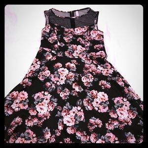Target Floral Mesh A Line Dress